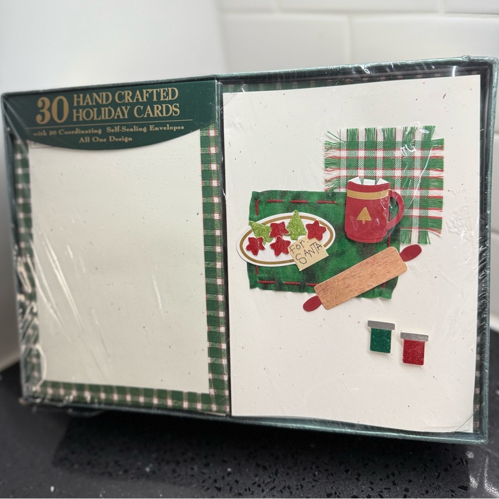 Handcrafted 3D Christmas Cards Set of 30‎ Cookies for Santa Theme by Paper Magic - Picture 2 of 11